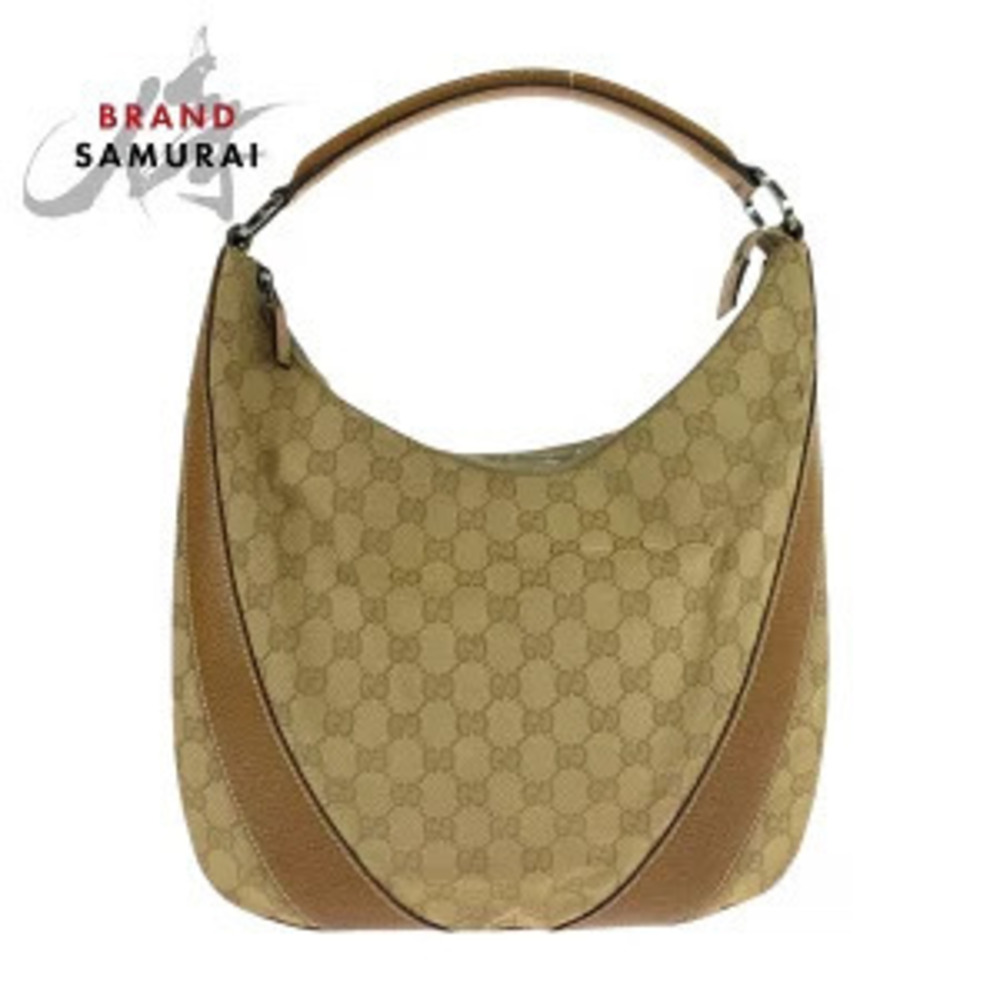 Gucci Beige Camel Brown GG Canvas Shoulder Bag
